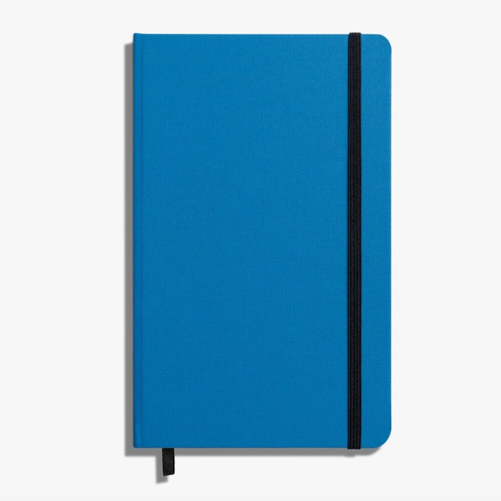 Shinola Medium Cobalt Blue Notebook Hard Linen Made in the USA‎ Ruled